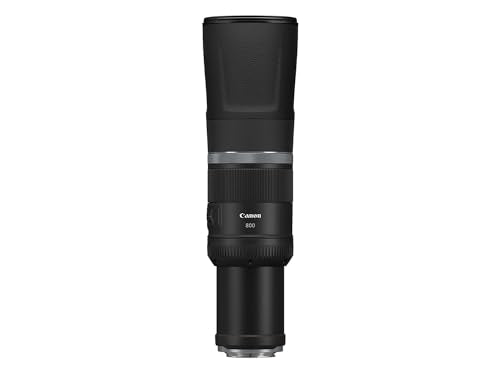 Canon Objetivo Canon RF 800 mm F11 IS STM - Lente Teleobjetivo, Ideal para captar Detalles Lejanos, Tamaño revolucionario, Nítido con estabilizador óptico 4 Pasos, Compatible con Sistema EOS R, Negro