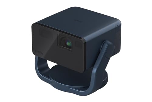 Epson EF-22N Mini Smart Laser Projector | Proyector Portátil Full HD, 1920 x 1080p, Altavoz Bluetooth de 5W, Proyección a Pared, Suelo o Techo, 1000 Lúmenes, Google TV | 150", Azul/Negro