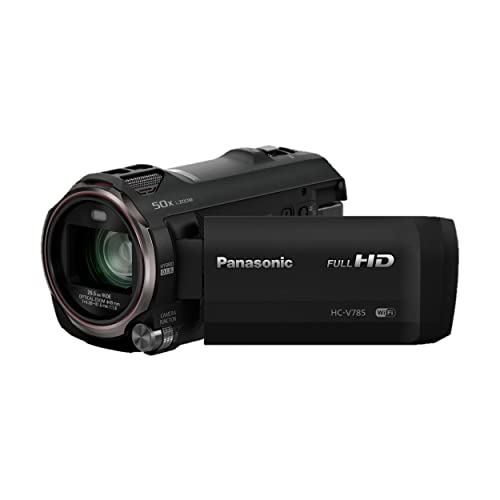 Panasonic HC-V785EG-K Full HD Videocámara (Full HD Video, 20x Optical Zoom, Estabilización de Imagen, WiFi, Slow Motion), Negro