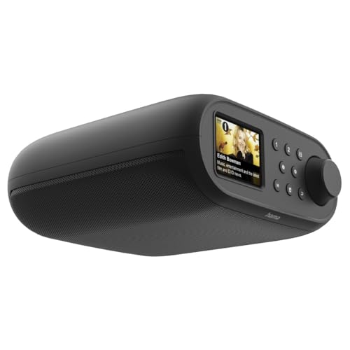 Hama | Radio Digital Internet Dab+/FM + Bluetooth RX + Wi‑Fi 2,4/5 GHz + Spotify Connect – Receptor Bluetooth – Despertador Doble – Negro