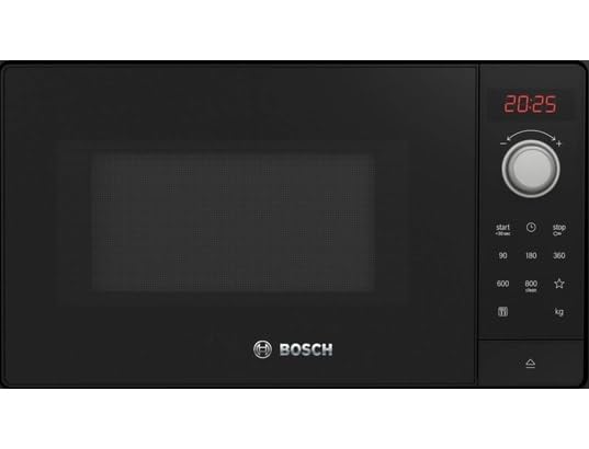 Bosch BFL523MB3F, Serie 2, Microondas, Empotrable, Negro
