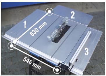 Dedra DED7754T3 Sierra de mesa para madera, cepilladora, sierra circular 2000 W, hoja de sierra de 254 mm, con tres discos incluidos, 4800 rpm, grosor máximo de corte 87 mm, sierra circular de mesa