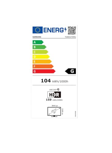SAMSUNG TV Crystal UHD 4K 2024 65CU7095 Smart TV de 65" con PurColor, Procesador Crystal UHD, SmartThings, Contrast Enhancer con HDR10+ y Smart TV Powered by Tizen