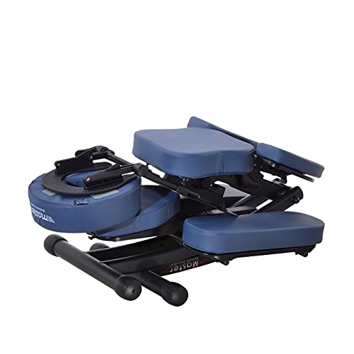 MASTER MASSAGE EQUIPMENT 10114A 10114A - Silla de Masaje Plegable (Aluminio, Ajustable, Ligera, con maletín de Transporte), Color Azul