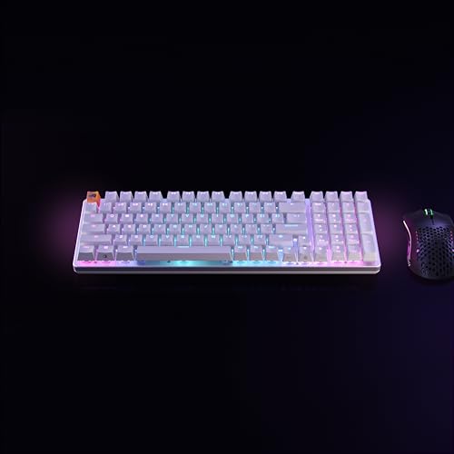 Glorious Gaming GMMK 2 Full Size (96%) - Teclado gaming mecánico, carcasa de aluminio, personalizable, keycaps dobles, switches Glorious Fox, RGB, distribuciones QWERTY estadounidense - Blanco