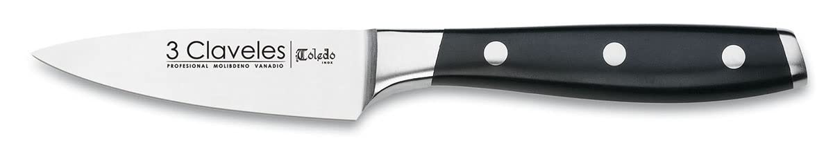 3 CLAVELES Juego Cocina, Madera,Acero Inoxidable, 5 Cuchillos Ash Toledo + 1 Tijera Star, 1637