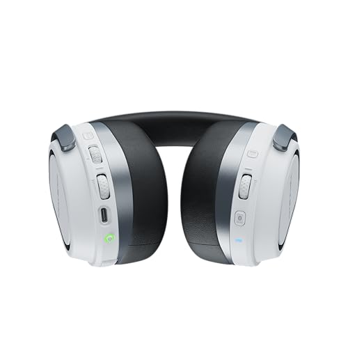 Turtle Beach Stealth 700 Blanco Playstation Auriculares de Juego Inalámbricos con 80hr Batería, Altavoces de 60 mm, Transmisores Duales y Bluetooth para PS5, PS4, PC y móviles