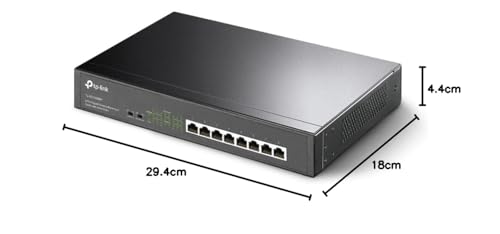 TP-Link TL-SG1008MP - Conmutador de Escritorio y Montaje en Rack (8 Puertos, PoE+)