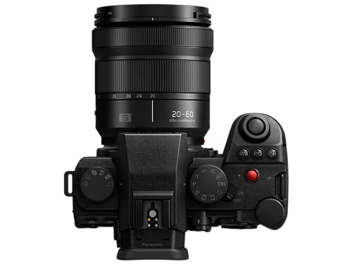 Panasonic LUMIX DC-S5M2XKE Cámara Marco Completo Sin Espejo, Lente LUMIX S-R2060 20-60mm F3.5-5.6, Grabación 4K 60P y 6K 30P, Pantalla Abatible, Wi-Fi, AF Híbrido De Fase, Batería DMW-BLK22, Negro