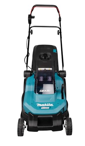 WDERNI Makita DLM432PT2 Akku-Rasenmäher 2x18V / 5,0 Ah, 2 Akkus + Doppelladegerät, 36 V, Gasolina