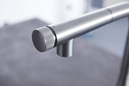 Grohe Zedra Smart Control L - grifo de cocina con Smartcontrol integrado, Supersteel (31593DC2)
