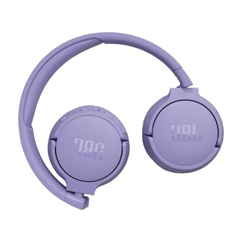 JBL Auriculares Tune 670 NC, auriculares supraaurales inalámbricos ligeros con cancelación de ruido adaptativa, Bluetooth y 70 horas de batería, violeta
