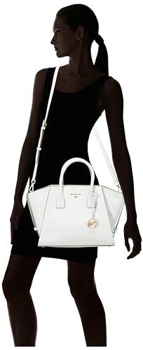 Michael Kors Avril LG Tz Satchel, Bolso Women's, Optic White, One Size