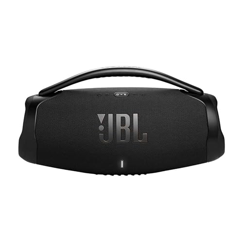 JBL Boombox 3 Wifi Altavoz Bluetooth inalámbrico, resistente al agua y al polvo IP67, con batería de hasta 24 horas de duración, en negro