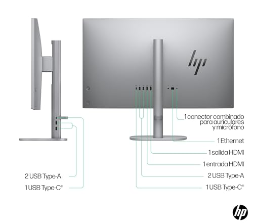 HP Pavilion 27-ca2002ss Todo en uno - Ordenador de 27" Full HD (Intel Core i7-13700T, 16GB RAM, 1TB SSD, Gráficos NVIDIA GeForce RTX 3050, Windows 11 Home) Plata y Blanco