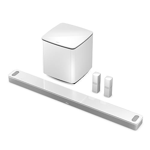 Bose Barra de Sonido Inteligente Smart Ultra Dolby Atmos, Control por Voz de Alexa,Bluetooth inalámbrico con IA, Sistema de Sonido Envolvente para TV, Blanco