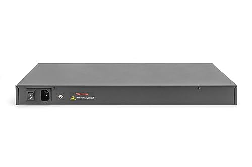 DIGITUS Conmutador de Red PoE Gigabit Gestionado de 27 Puertos - 24 Puertos RJ45 - 2 Puertos SFP - 1 Puerto de Consola - 450W PoE Presupuesto - Características L2 - 19 Pulgadas