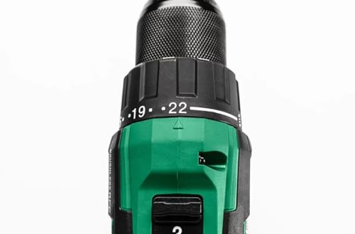 HiKOKI Akku Bohrschrauber DS18DE (18 V, 4,0 Ah Li-ion Akku, Festdrehmoment 70Nm, motor sin escobillas, control de fuerza reactivo, 22 Drehmoment-Einstellungen, LED, Zubehör, im Transportkoffer)