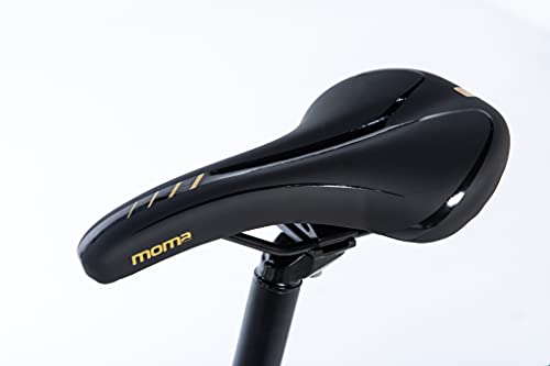 Moma Bikes E-ROAD28, Full Shimano Altus 8v, Frenos de Disco Hidráulicos, Batería Litio Samsung integrada y Extraible de 36V 10Ah