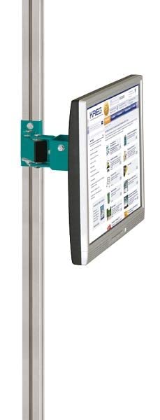 Manuflex ZB8290.5021 - Soporte para monitor CANTOLAB y aluminio con doble articulación de 80 mm, adaptador VESA de 100 m