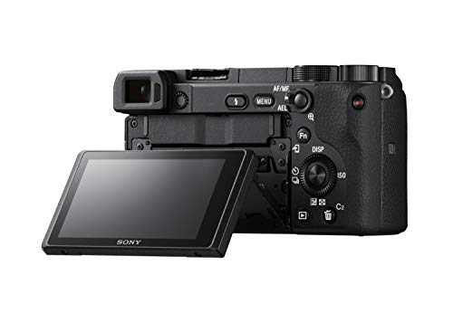 Sony ILCE6400AB.CEC Alpha 6400 Cámara Evil APS-C, Enfoque automático rápido 0.02s, 24.2 Megapíxeles, grabación de Videos en 4K y Pantalla inclinable para Vlogging, Cargador Incluido