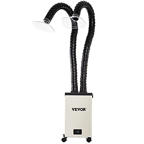 VEVOR Extractor de Humos de Soldadura 150W Absorbedor Humo Soldadura 3 Etapas 4500 RPM Filtro de Humos para Estación de Soldadura 11 x 11 x 16,9 Pulgadas Ventilador de Extracción de Soldadura