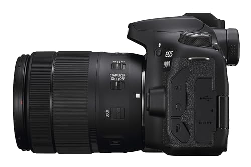 Canon EOS 90D - Cámara Réflex de 32.5 MP (Sensor APS-C, 45 Puntos AF, Disparos de 10fps, EOS Movie 4k+Full HD, Wi-fi, Bluetooth) Negro - Kit Cuerpo con Objetivo EF-S 18-135mm f/3.5-5.6 IS USM