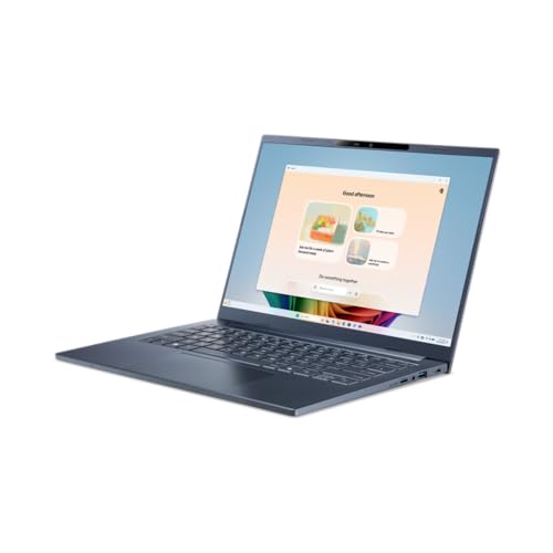 acer Aspire 14 AI Copilot+ PC A14-11M, Ordenador Portátil 14" WUXGA IPS (Qualcomm Snapdragon X X1-26100, 16 GB RAM, 512 GB SSD, Qualcomm Adreno, Windows 11 Home), Azul, Teclado QWERTY Español