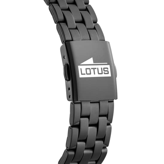 LOTUS Reloj Hombre 18668/2 Chrono Caja de Acero Inoxidable 316l Negro Correa de Acero Inoxidable 316l Negro