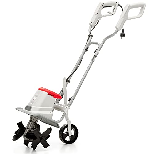 IKRA motoazada eléctrica motocultor IET 1030, Ancho de Trabajo 30cm, Profundidad 20cm, 1080W