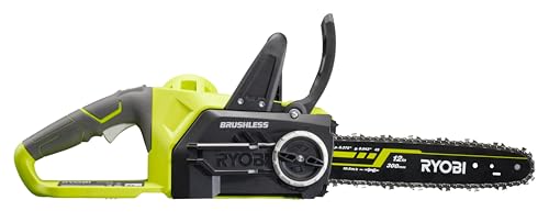 RYOBI - Motosierra Eléctrica Sin Cable a Batería 18V ONE+ Motor Brushless - Guía 30cm - Usos Regulares y Domésticos, Pequeña Poda, Producción de Leña - OCS1830