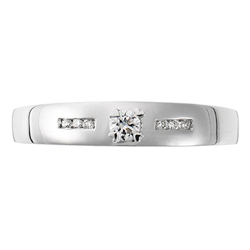 Orphelia Mujer 18 k (750) oro blanco redondo blanco diamante