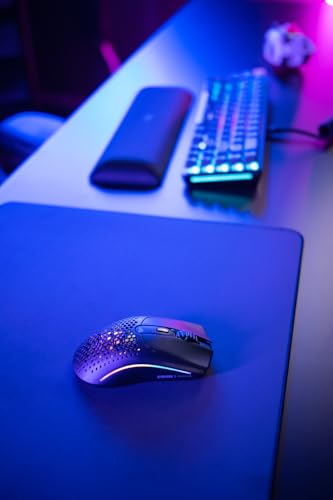 Glorious Gaming Model O 2 Wireless Ratón gaming inalámbrico - Híbrido 2,4 GHz y Bluetooth, 68g superligero, gran batería, sensor PPP 26K, RGB, ambidiestro, 6 botones, deslizadores de PTFE - Negro
