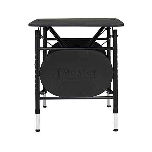 Master Massage Tumbona Taping, Color Negro, Superficie de Descanso: 60 x 120 cm, Altura de Trabajo: 67-89 cm