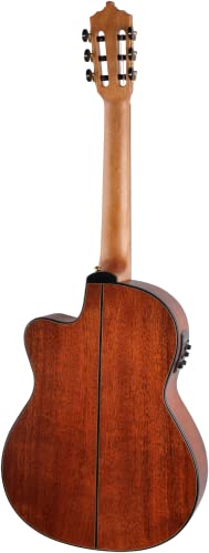 ARTESANO Guitarra de concierto Nuevo Oscuro Cut, eSonido Preamplificador, seda mate natural
