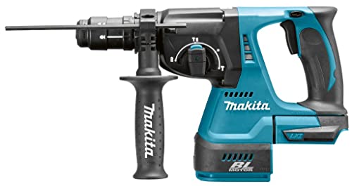 Makita MAKPAC - Martillo combinado con batería para SDS-Plus (18 V, 5,0 Ah, 2 baterías y cargador)