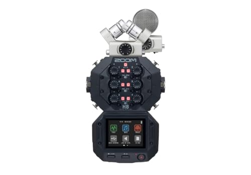 Zoom H8 Handy Recorder MS Pack Limited Special Edition | Paquete H8 con cápsulas de micrófono XYH-6 y MSH-6 en plata | Adecuado para una amplia gama de situaciones de grabación | Negro y plateado