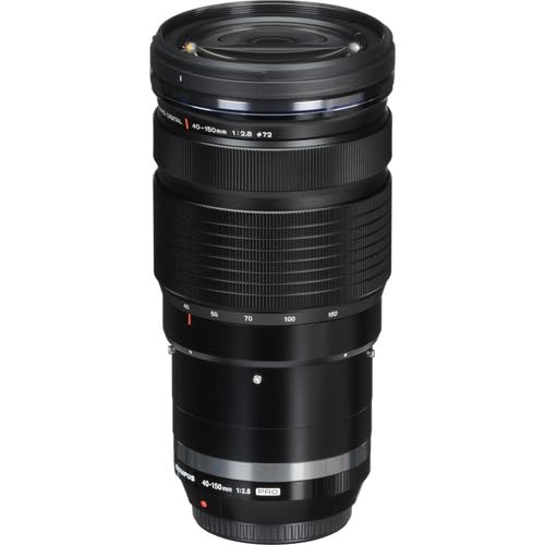 Olympus Objetivo M.Zuiko Digital ED 40-150 mm F2.8 Pro, teleobjetivo, Adecuado para Todas Las cámaras MFT (Modelos Olympus OM-D & Pen, Serie G de Panasonic), Negro