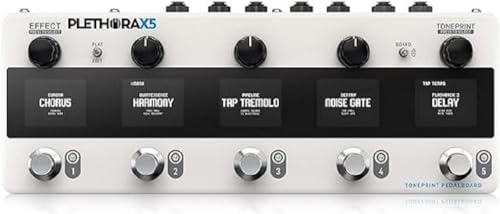 Pedalera TC Electronic PLETHORA X5 TonePrint Cargada con todos tus FX favoritos y 5 pedales MASH