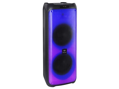 WeGeek Trevi XFEST XF 4100 Pro - Altavoz Amplificado de 300 W, Bluetooth, USB, AUX-IN, TWS, Luces de Efecto Llama de Fuego, Llama, Discolight