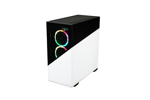 ENERMAXK8 ATX Mid Tower Carcasa para PC de Juegos de Cristal Templado, Incl. 3 Ventiladores ARGB PWM de 12 cm - USB3.2 Gen1 y USB3.2 Tipo C; ECA-EK8-WW-ARGB