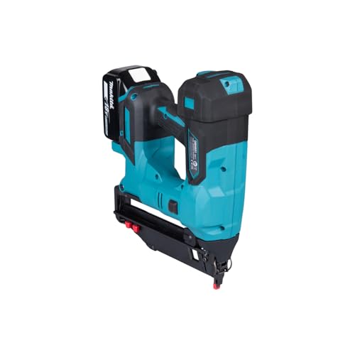 Makita DBN601RTJ 18V Li-ion LXT - Clavadora de acabado sin escobillas completa con 2 baterías de 5,0 Ah y cargador suministrado en una funda Makpac