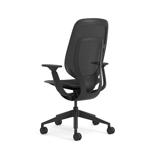 Steelcase Karman Silla de Oficina ergonómica de Altura Regulable con tapizado Negro