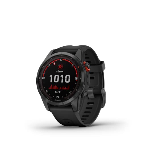 Garmin fēnix 7S Solar, Reloj GPS Multideporte con Carga Solar, Pantalla táctil, frecuencia cardíaca, mapas y música, Negro, Reacondicionado