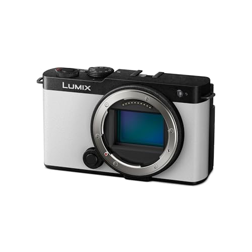Panasonic Lumix DC-S9E-W Cámara para Vlog con Fotograma Completo y Puerta Abierta sin Espejo, 24,2 MP, Vídeo 6K/4K, PDAF de 779 Puntos, Estabilización De Imagen, Blanco Ahumado, Cuerpo de cámara
