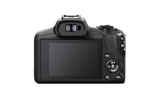 CANON EOS R100 Cámara Mirrorless + Objetivo RF-S 18-45 mm F4.5-6.3 IS STM + Bolsa para Cámara + Tarjeta SD de 64GB | Cámara Evil APS-C (24,1 MP) -4 EV | Vídeo 4K 25 fps | Dual Pixel CMOS AF | Negro