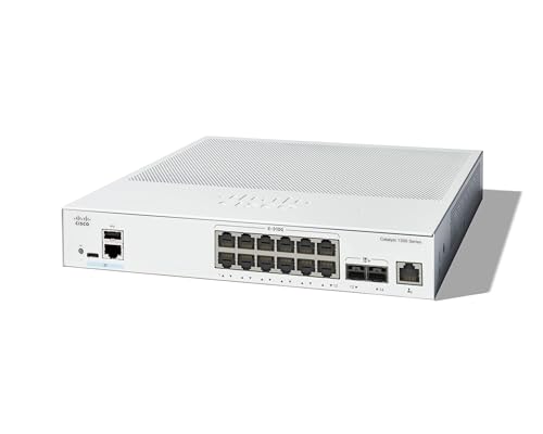Switch gestionado Cisco Catalyst 1300-12XT-2X, 12 Puertos de 10G de Cobre, 2x10GE SFP+, protección Limitada de por Vida (C1300-12XT-2X)