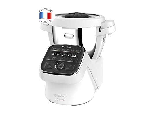 MOULINEX COMPANION XL Robot Cooker Tazón multifunción 4.5L 12 programas automáticos Sopas Gazpacho Procesador de alimentos Batidora Batidora Picadora Amasadora Cocinar Vapor 1550W HF80C30D