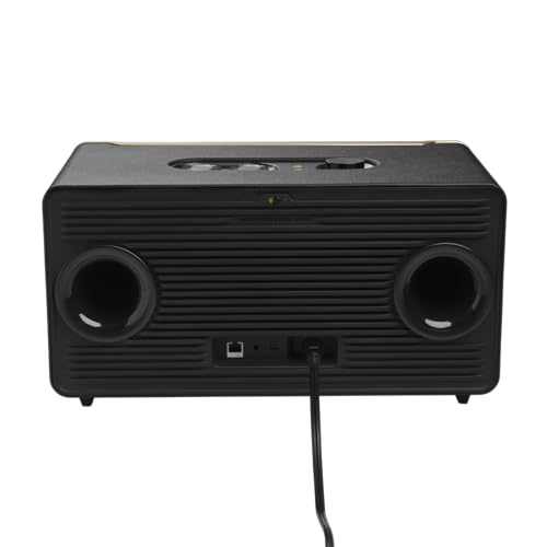 JBL Authentics 500, altavoz inteligente conectado de alta fidelidad, con WiFi, Bluetooth y asistente de voz, Dolby Atmos, diseño retro, negro