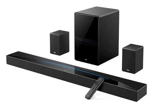 TCL Barra de Sonido Q85H 7.1.4ch tecnología RayDanz Dolby Atmos & DTS:X con subwoofer inalámbrico y Altavoces Traseros compatibles con HDMI 2.1 y BT 5.3